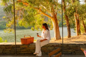 Experiência de enoturismo relaxante com piquenique à beira do rio Douro e degustação de vinho do Porto